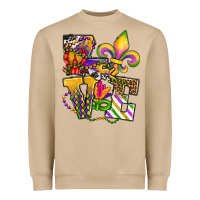 Mushroom louisiana map love Heavyweight Sweatshirt - OliviaCreatesArt