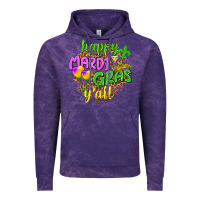 Cloud Purple Happy Mardi Gras y'all Vintage Hoodie - NancyCooperArtShop