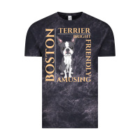 Cloud Black boston terrier t  shirt boston terrier dog traits gift t  shirt Vintage Tee - longCreatives