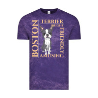Cloud Purple boston terrier t  shirt boston terrier dog traits gift t  shirt Vintage Tee - longCreatives