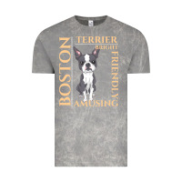 Cloud Rock boston terrier t  shirt boston terrier dog traits gift t  shirt Vintage Tee - longCreatives