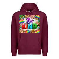 Burgundy Western Be Kind LGBTQ Tumbler Premium Hoodie - BundleAndBundleShop