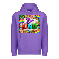 Purple Western Be Kind LGBTQ Tumbler Premium Hoodie - BundleAndBundleShop