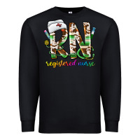 Black rn registered nurse Premium Sweatshirt - CowhideDigitalArt