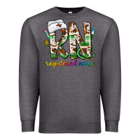 Charcoal Heather rn registered nurse Premium Sweatshirt - CowhideDigitalArt