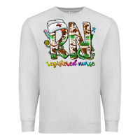 Dove Grey rn registered nurse Premium Sweatshirt - CowhideDigitalArt