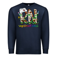 Navy rn registered nurse Premium Sweatshirt - CowhideDigitalArt