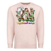 Pale Pink rn registered nurse Premium Sweatshirt - CowhideDigitalArt