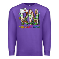 Purple rn registered nurse Premium Sweatshirt - CowhideDigitalArt