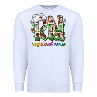 White rn registered nurse Premium Sweatshirt - CowhideDigitalArt