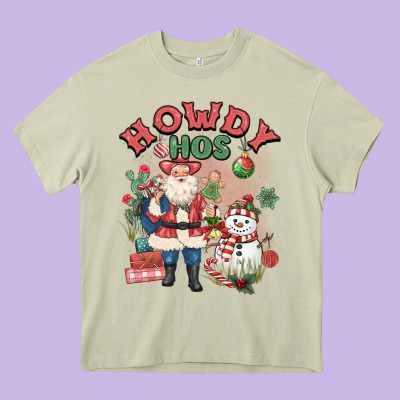 Howdy Hos Heavy Core Tee Designed By Maliassmallbusiness
