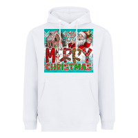White merry Christmas Heavyweight Hoodie - CowhideDigitalArt