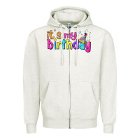 Oatmeal Heather it's my birthday Zipper Hoodie - BundleAndBundleShop