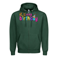 Sports Green it's my birthday Zipper Hoodie - BundleAndBundleShop