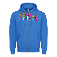 True Royal it's my birthday Zipper Hoodie - BundleAndBundleShop