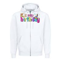 White it's my birthday Zipper Hoodie - BundleAndBundleShop