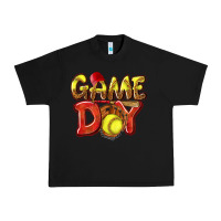 Black Game Day Softball Urban Heavy Tee - NancyCooperArtShop