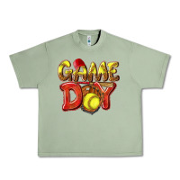 Oil Green Game Day Softball Urban Heavy Tee - NancyCooperArtShop