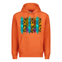 Carrot turquoise leopard sunflowers colorful Premium Hoodie - RanaPortraitStore