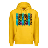 Lemon turquoise leopard sunflowers colorful Premium Hoodie - RanaPortraitStore