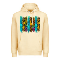 Pina Colada turquoise leopard sunflowers colorful Premium Hoodie - RanaPortraitStore