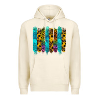 Tofu turquoise leopard sunflowers colorful Premium Hoodie - RanaPortraitStore