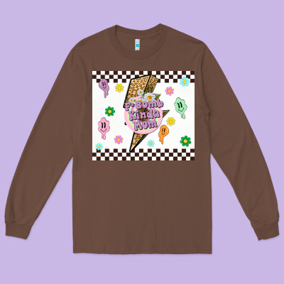 F Bomb Kinda Mom Long Sleeve Tee Designed By Tumblerdesignbyshophia