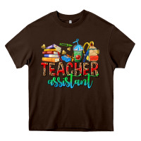 Chocolate Brown teacher assistant Heavy Core Tee - NancyCooperArtShop