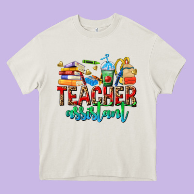 Teacher Assistant Heavy Core Tee Designed By Nancycooperartshop