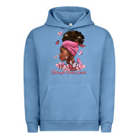 Pigment Pebble Blue stronger than cancer Urban Hoodie - BarkalooDesign