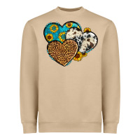 Mushroom cowhide leopard hearts Heavyweight Sweatshirt - OliviaCreatesArt