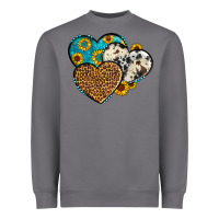 Storm cowhide leopard hearts Heavyweight Sweatshirt - OliviaCreatesArt