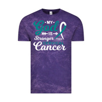 Cloud Purple My God is Stronger Than Cervical Cancer Awareness Warrior Vintage Tee - longCreatives
