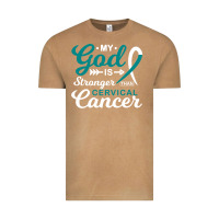 Vintage Camel My God is Stronger Than Cervical Cancer Awareness Warrior Vintage Tee - longCreatives