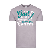 Vintage Zinc My God is Stronger Than Cervical Cancer Awareness Warrior Vintage Tee - longCreatives