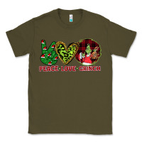 Army Green Peace Love Grinch Classic Tee - Bettercallsaul