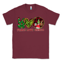Burgundy Peace Love Grinch Classic Tee - Bettercallsaul
