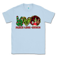 Dusty Blue Peace Love Grinch Classic Tee - Bettercallsaul