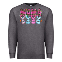 Charcoal Heather easter day mama Premium Sweatshirt - CowhideDigitalArt