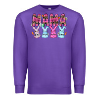 Purple easter day mama Premium Sweatshirt - CowhideDigitalArt