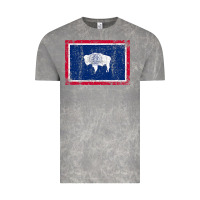 Cloud Rock State of Wyoming Flag Fun Vintage Retro Fall Hiking Vintage Tee - longCreatives
