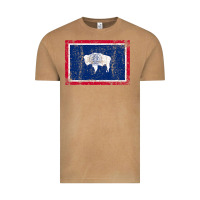 Vintage Camel State of Wyoming Flag Fun Vintage Retro Fall Hiking Vintage Tee - longCreatives