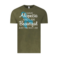 Vintage Olive I Have Alopecia Awareness, I Am Beautiful Just Th Vintage Tee - longCreatives