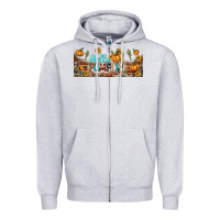 Heather Grey hello pumpkin libbey glass Zipper Hoodie - BundleAndBundleShop