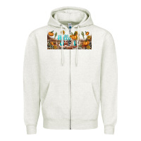 Oatmeal Heather hello pumpkin libbey glass Zipper Hoodie - BundleAndBundleShop