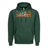 Sports Green hello pumpkin libbey glass Zipper Hoodie - BundleAndBundleShop