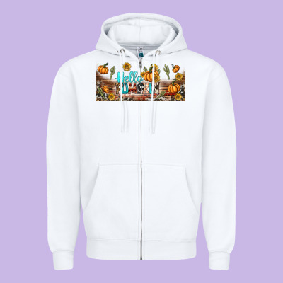 Hello Pumpkin Libbey Glass Zipper Hoodie Designed By Bundleandbundleshop