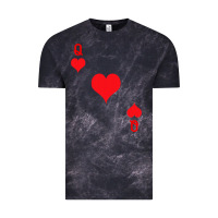 Cloud Black Queen Of Hearts  Playing Card   Halloween Costume Vintage Tee - longCreatives