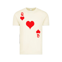 Vintage Arctic Queen Of Hearts  Playing Card   Halloween Costume Vintage Tee - longCreatives