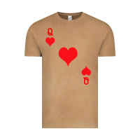 Vintage Camel Queen Of Hearts  Playing Card   Halloween Costume Vintage Tee - longCreatives